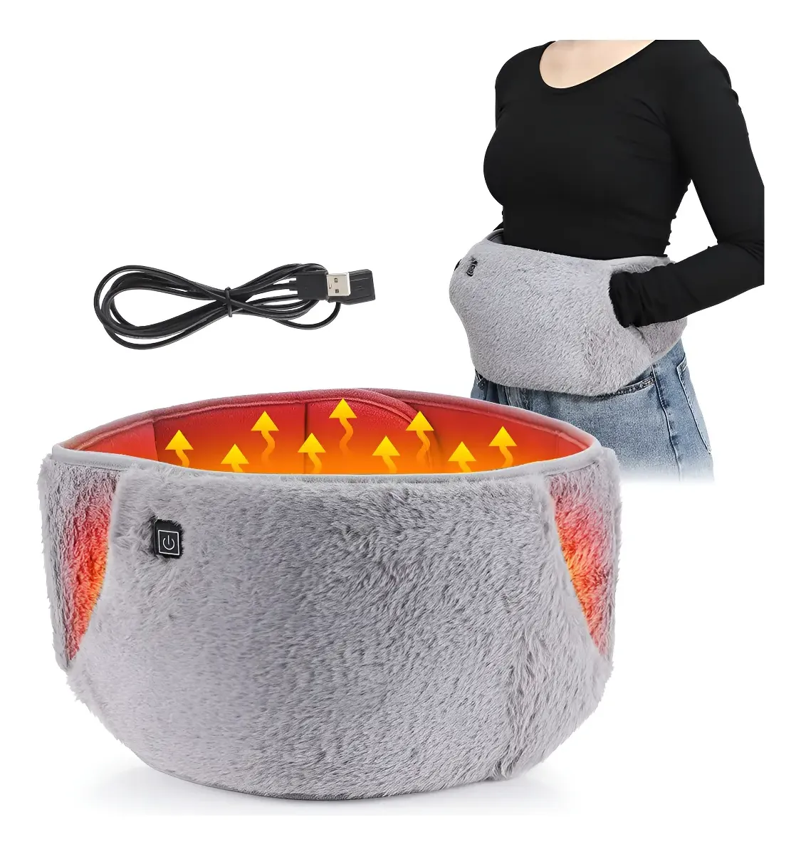 Cinturón Almohadilla Térmica Cólicos Y Dolores Lumbares