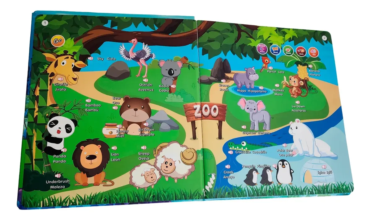 Libro Interactivo De Animales Diccionario