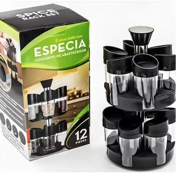 Condimenteros 2 Niveles Set 12 Envases Giratorio