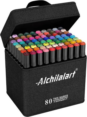 Marcadores X80 A Base De Alchocol Punta Doble Set De Arte