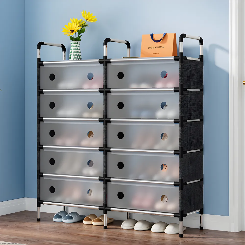 Organizador Zapatero 5 Niveles Con Puerta Doble