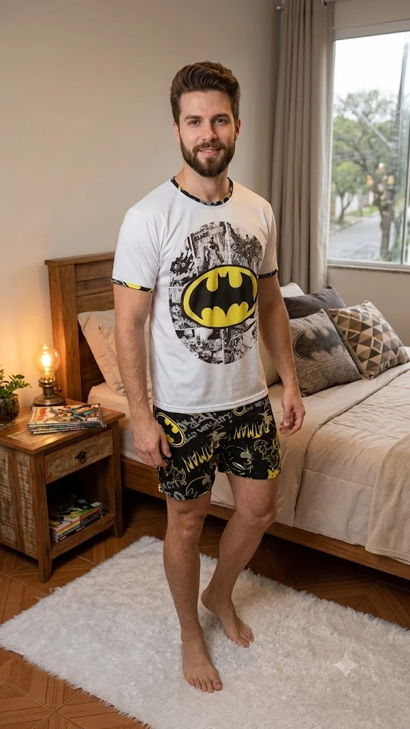 pijama pantaloneta batman