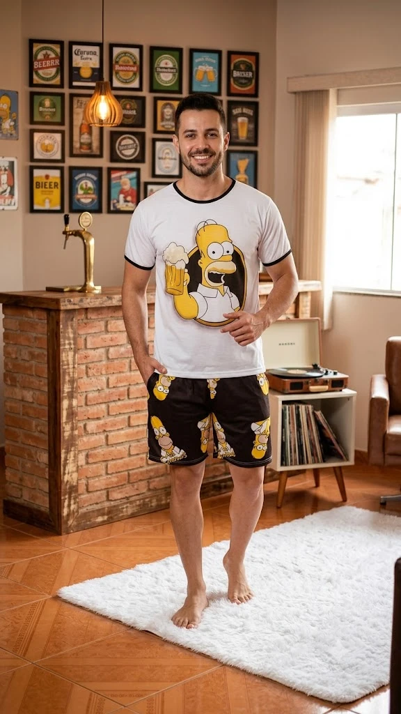 pijama pantaloneta homero