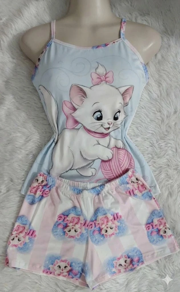 DAMA SHORT BLUSA TIRA GATA MARIE