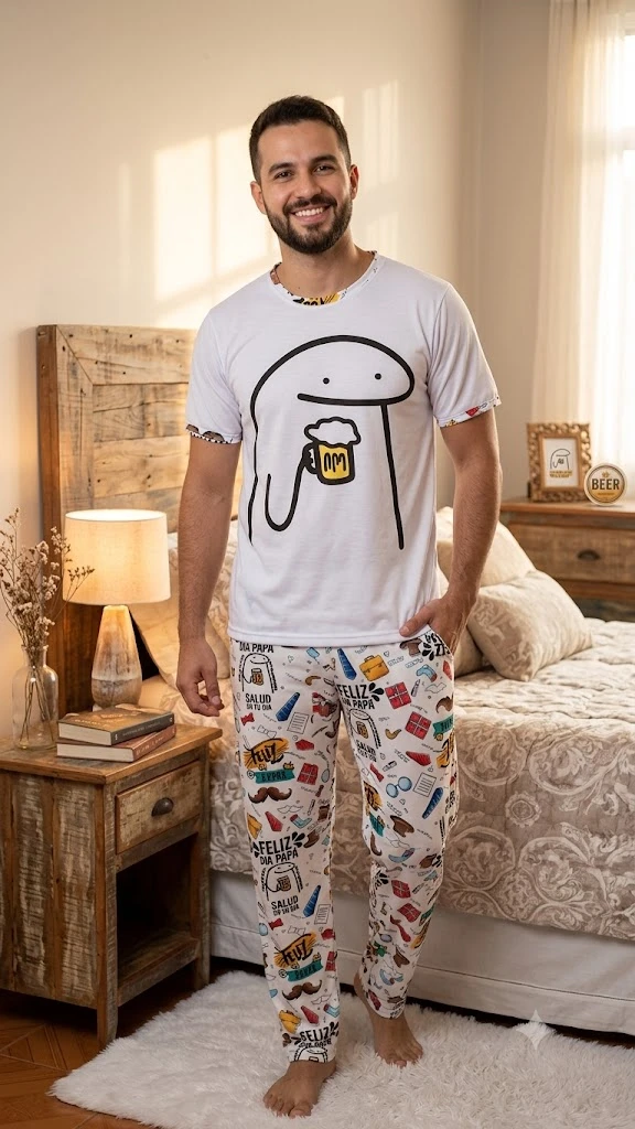 PIJAMA PANTALON FLORK CERVEZA