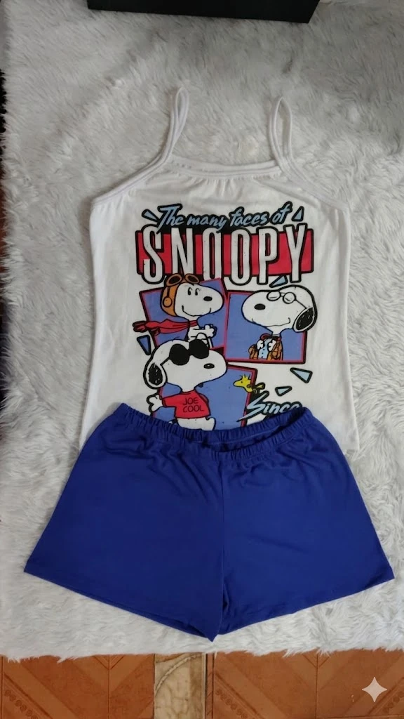 PIJAMA ECONOMICA  AZUL REY SNOOPY