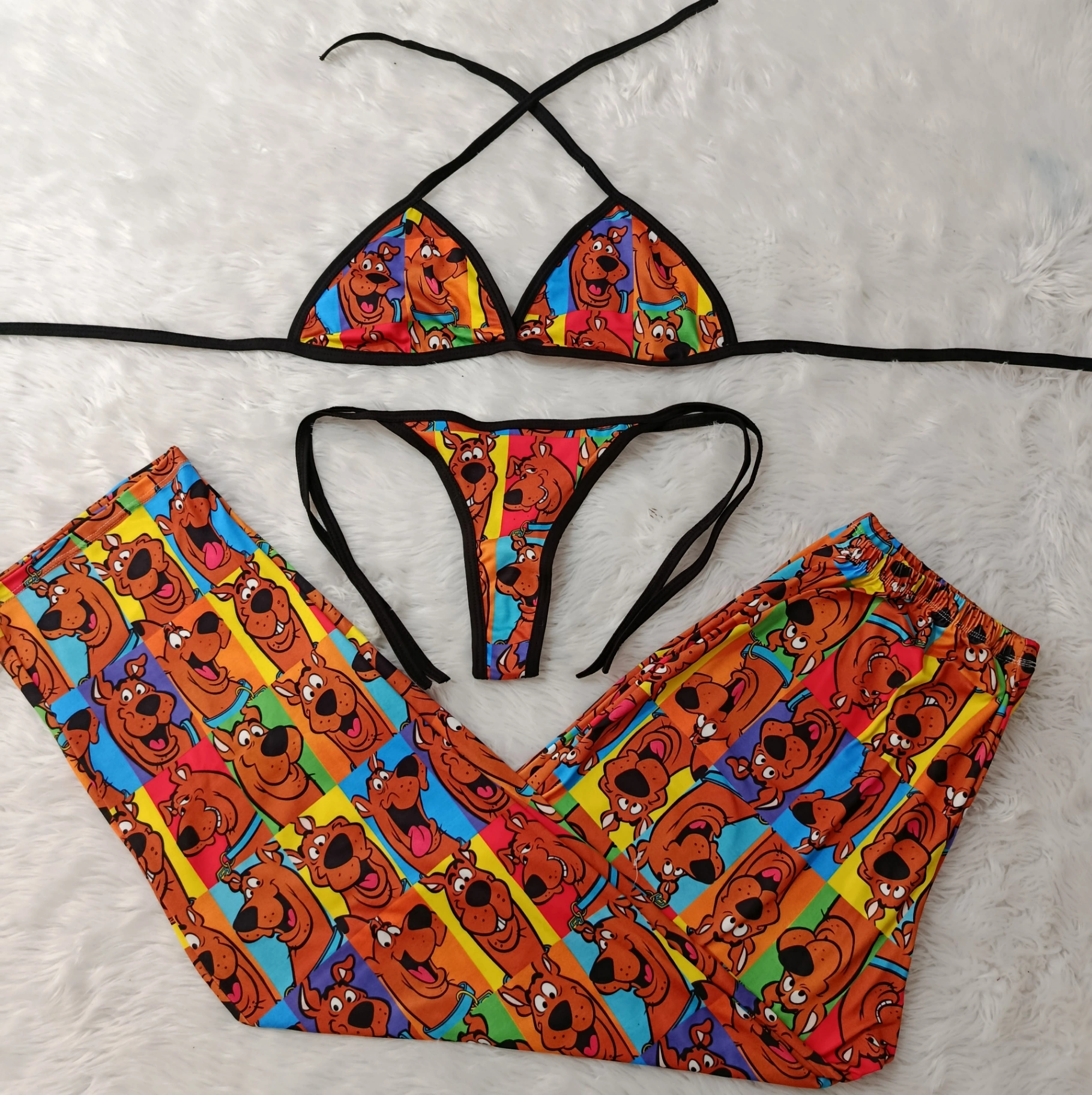 TRIO (PANTY, BRA + PANTALON) PIJAMA  - SCOOBY