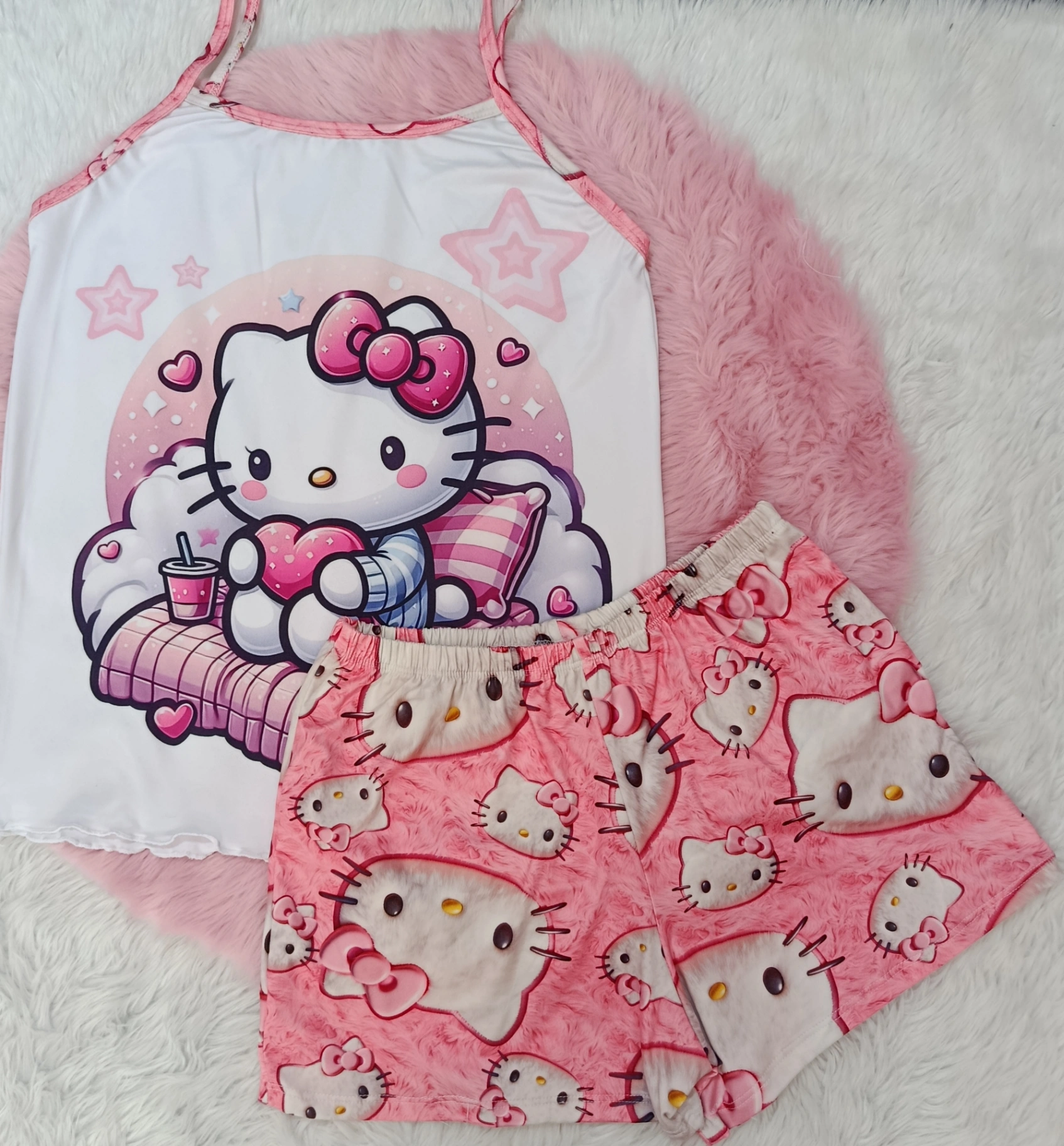 PIJAMA TIRA Y SHORT DAMA HELLO KITY