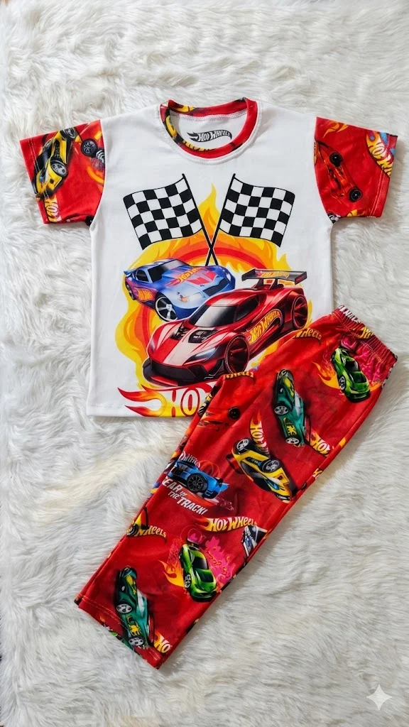 Pijama pantalon niños hotwheels