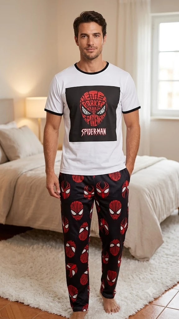 pijama pantalon spiderman
