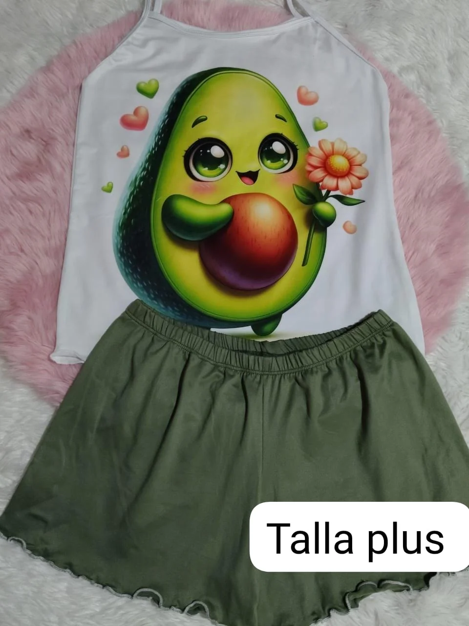 short dama linea economica plus aguacate oliva