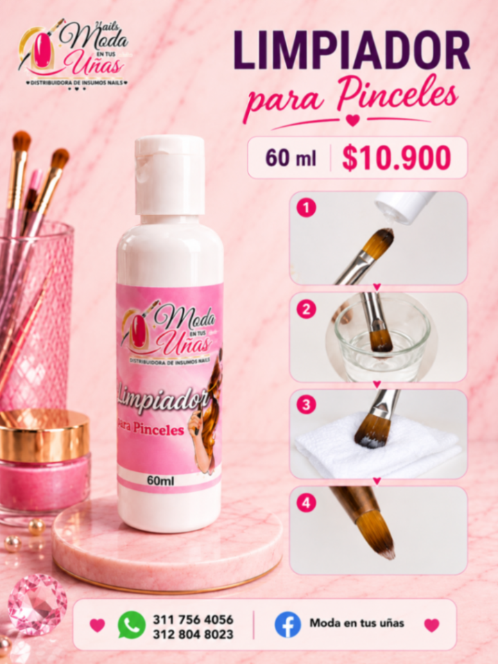 Limpiador para Pinceles -60 ml ✨