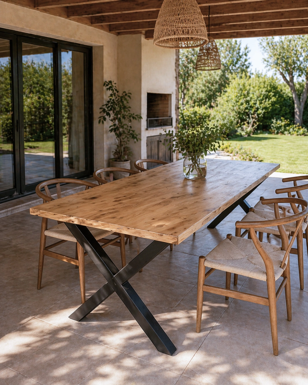 Mesa Comedor Equis Pino 300 x 100 cm