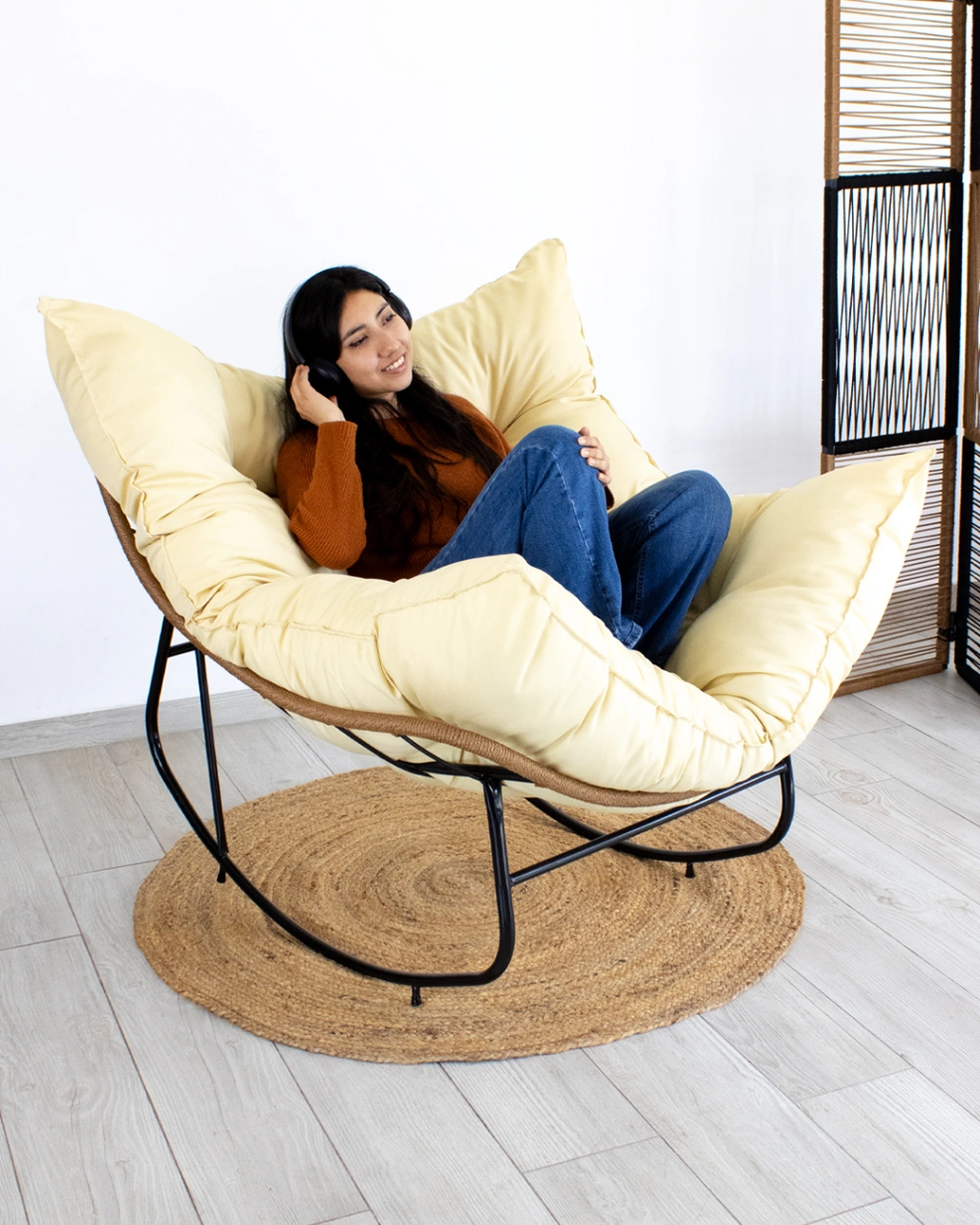Sillon Mecedora Shoan (con almohadon Crudo)