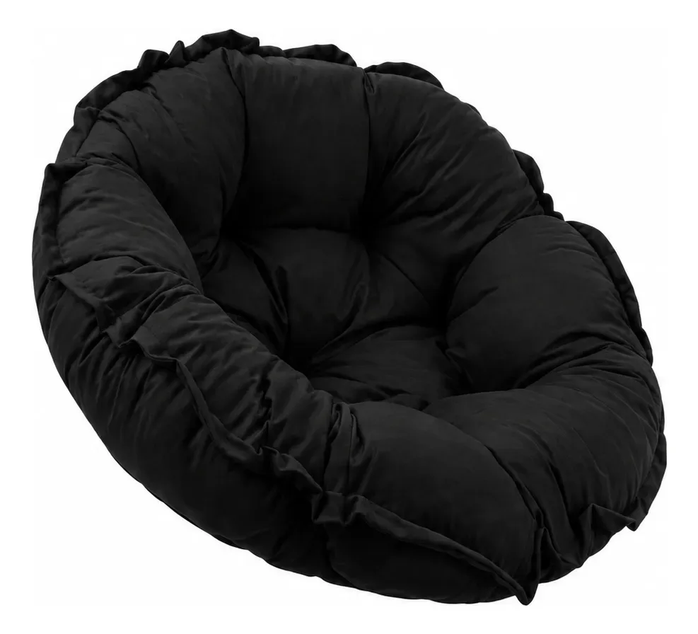 Almohadón Redondo Para Hamaca Colgante 144 Cm Relleno De Copo