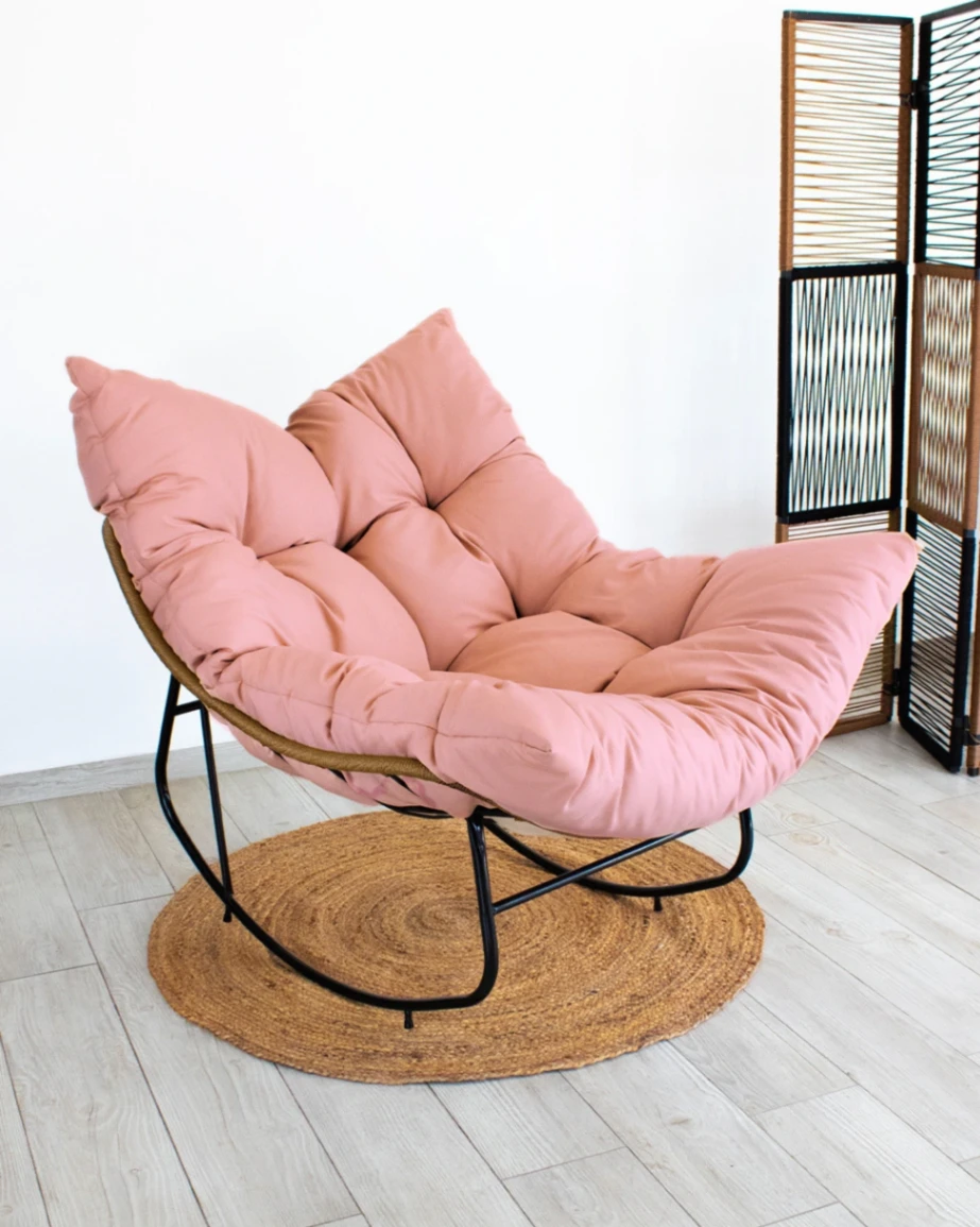 Sillón Mecedora Shoan (con almohadón Rosa Viejo)