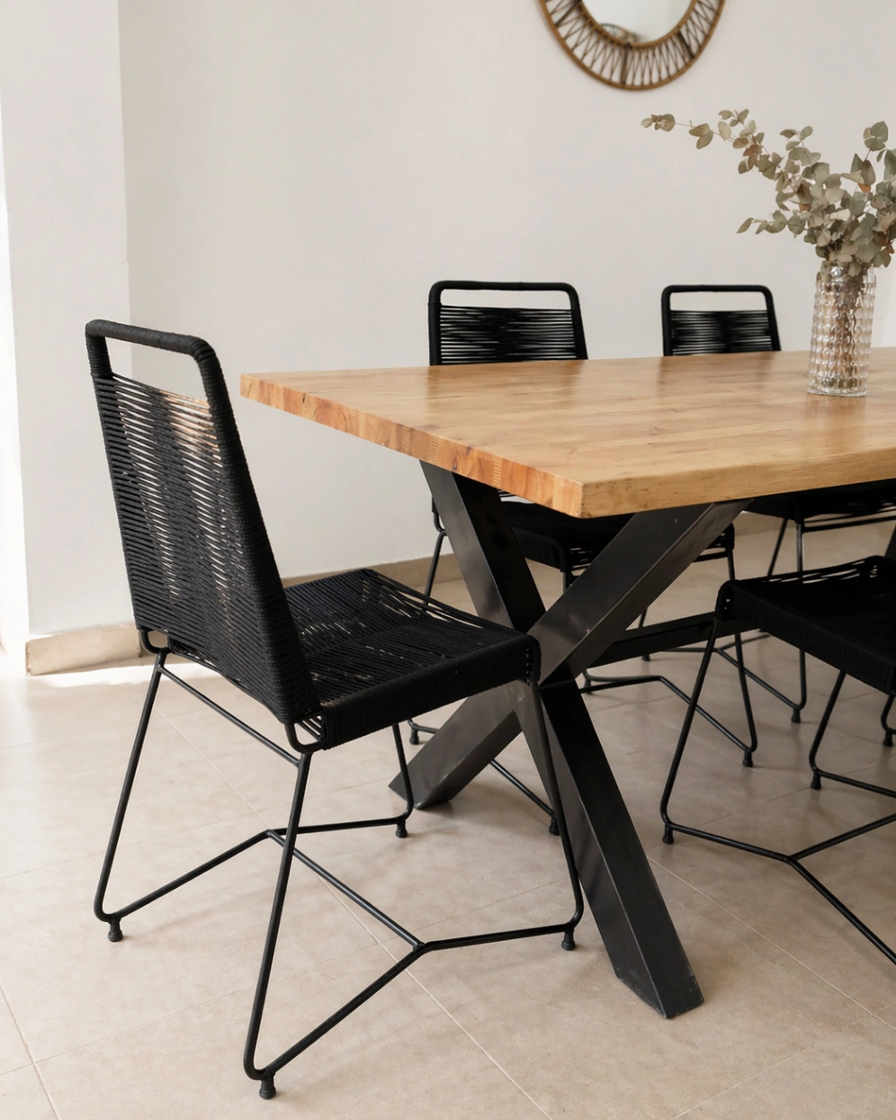 Mesa Comedor Equis Pino 120 x 80 cm