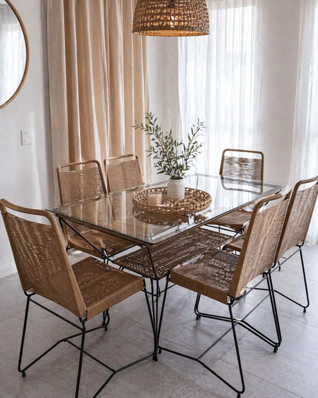 Mesa Liverpool 120 x 80 cm Sin Vidrio