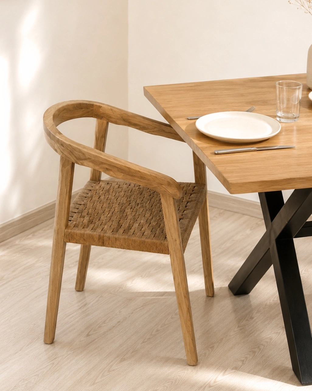 Silla Bali en Madera de Petiribi (Tejida)
