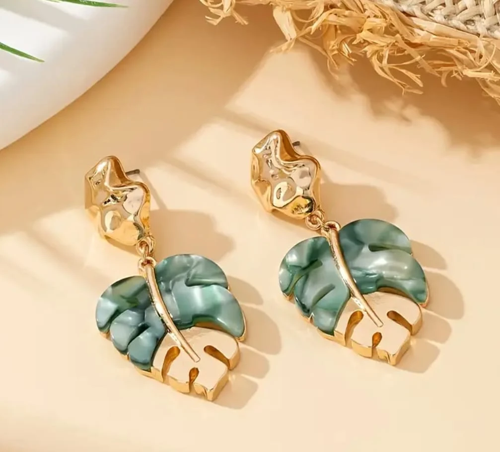ARETES HOJA VERDE
