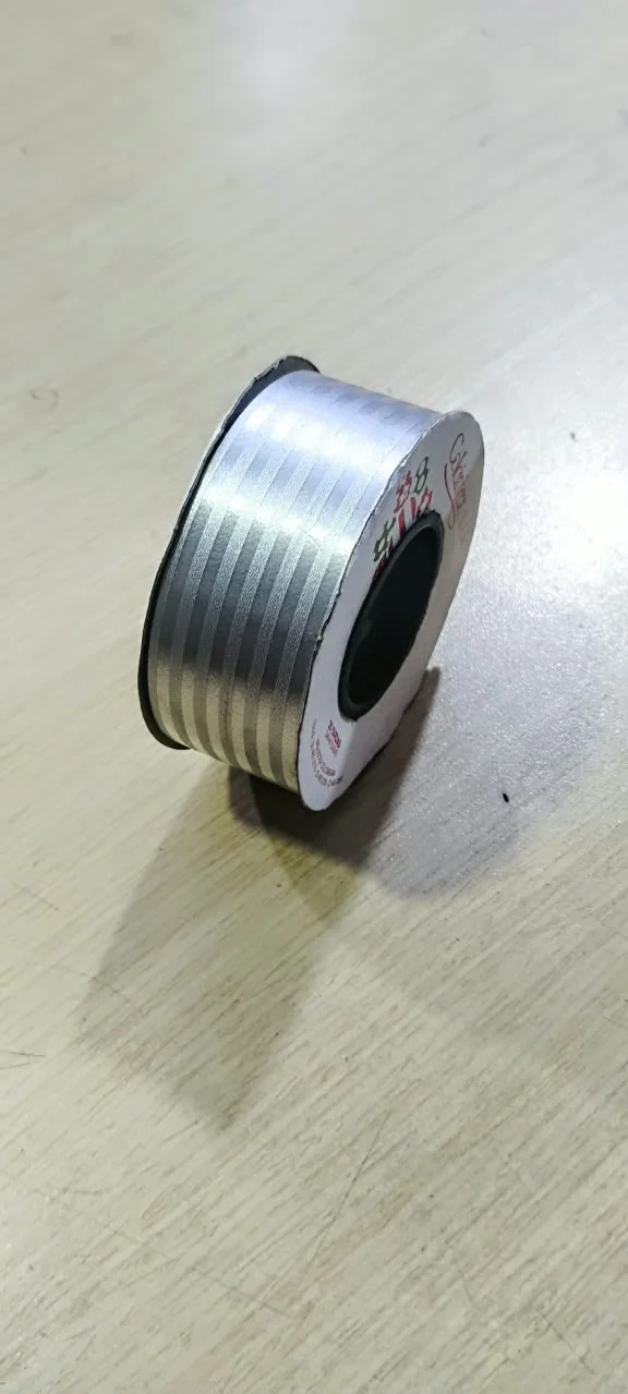 CE9X25|P11-12 CINTA ESTAMPADA LINEAS PLATEADAS