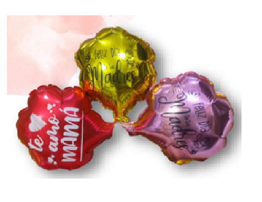 PI158 MINI GLOBO METALIZADO MAMA 4"