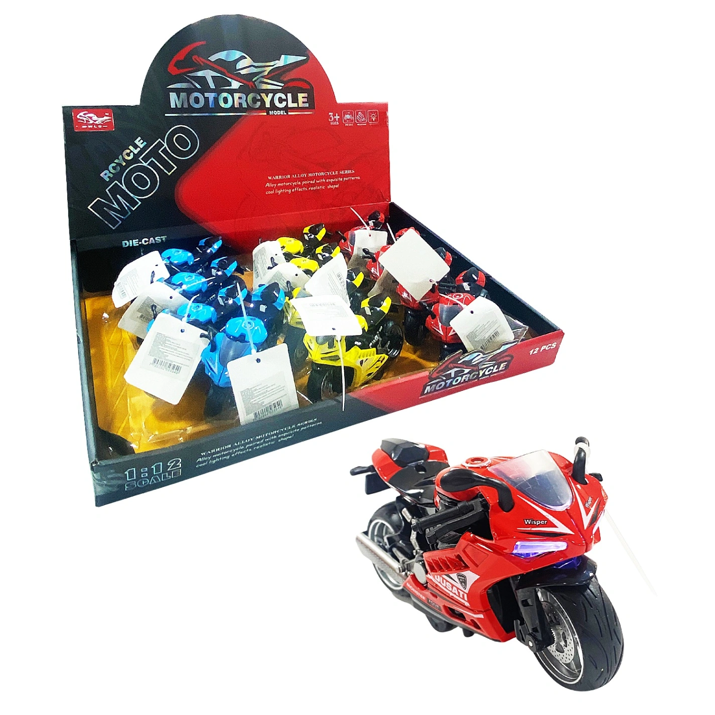 504 MOTO DE COLECCION LUZ Y SONIDO (CJX12)