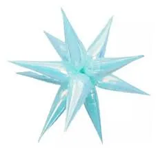 CS-6142-Ac GLOBO ESTRELLA X12 PIEZAS AZUL CLARO 26"