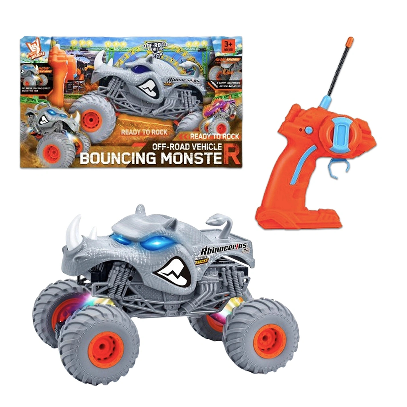 K16-39 CARRO MONSTER CONTROL REMOTO PILA RECARGABLE