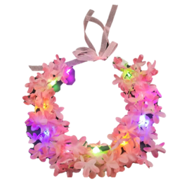 CS-10115 CORONA DE FLORES CON LUZ