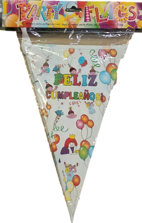 Z-022 BANDERIN FELIZ CUMPLEAÑOS EN PUNTA