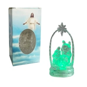 NA514 PESEBRE TRANSPARENTE CON LUZ