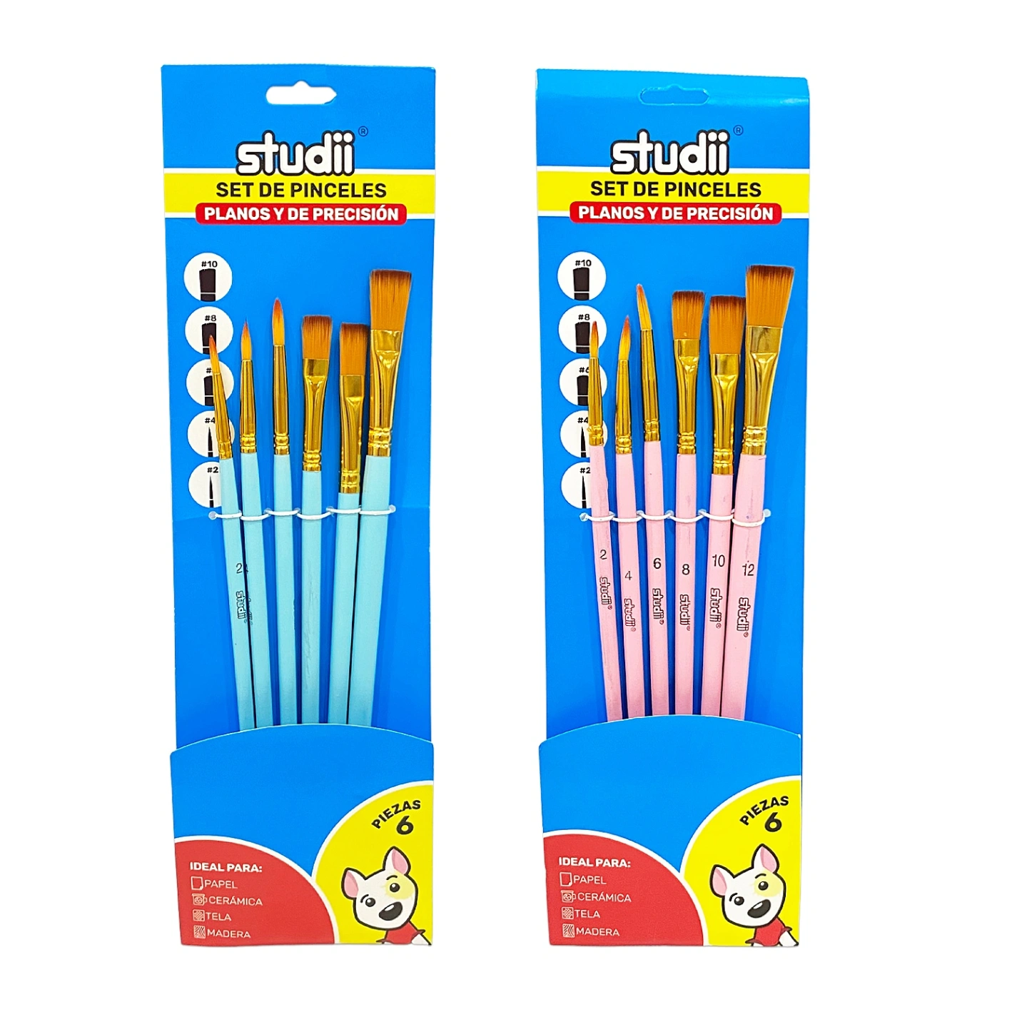 STD360 SET PINCEL PLANO X 6