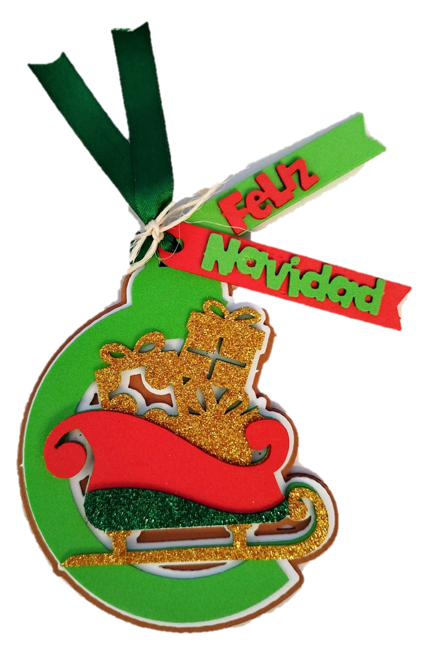 9058 BOLA NAVIDAD TRINEO