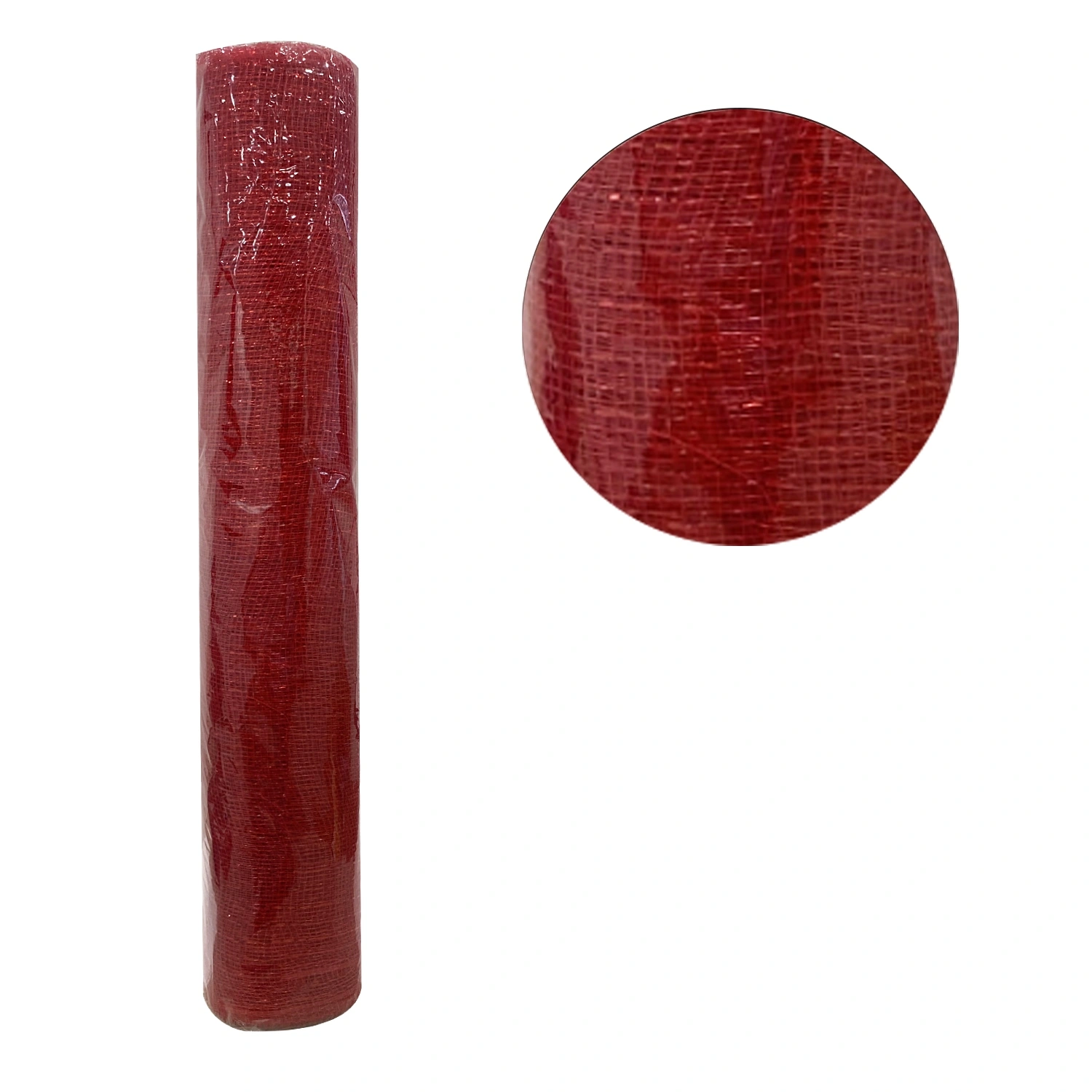 NA-NA 1156-8  MALLA NAVIDEÑA TRADICIONAL ROJA 52CM*10Y