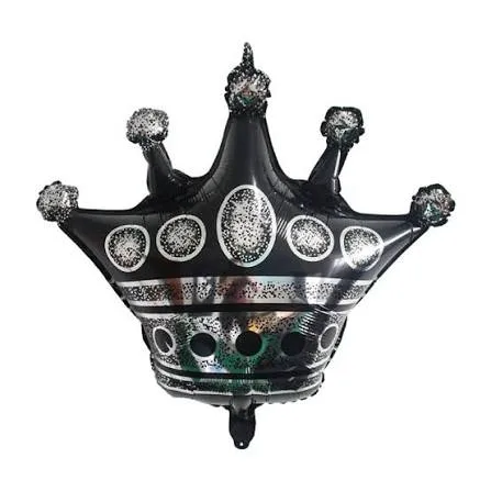 GLOBO CORONA NEGRA 23"