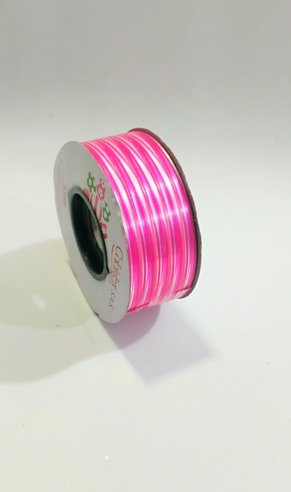 CE9X25|11 CINTA ESTAMPADA LINEAS FUCSIAS ROSADAS