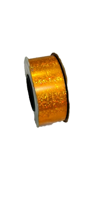 CH25-001 CINTA HOLOGRAFICA DORADA HEXAGONOS