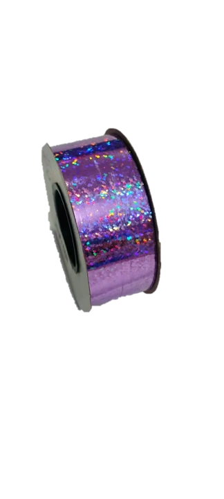 CH25-001 CINTA HOLOGRAFICA LILA HEXAGONOS
