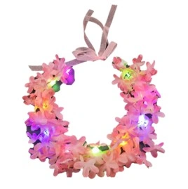 CS-10115 CORONA DE FLORES CON LUZ