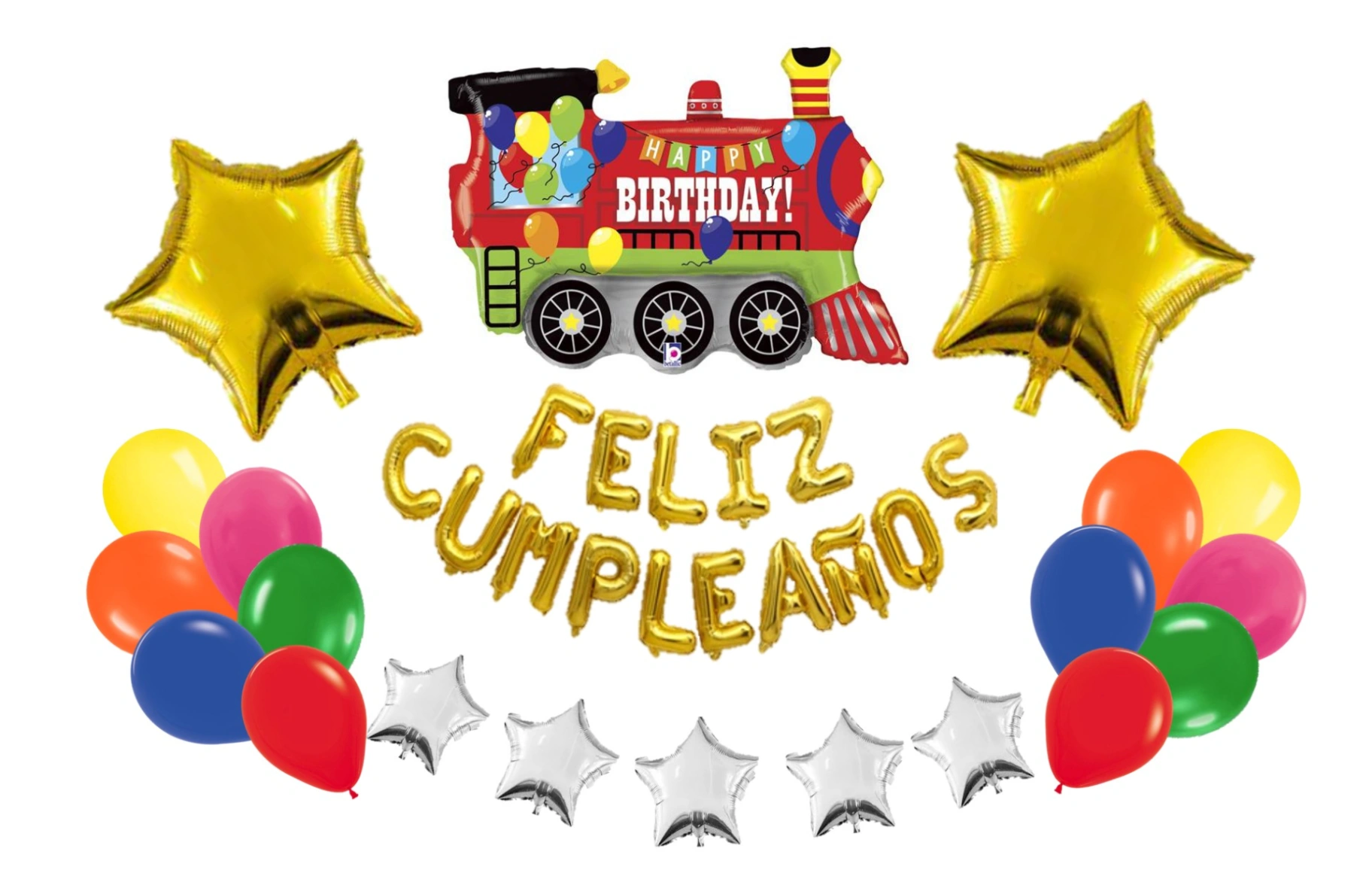 CS-6129 KIT GLOBO INFANTIL FELIZ CUMPLEAÑOS X35