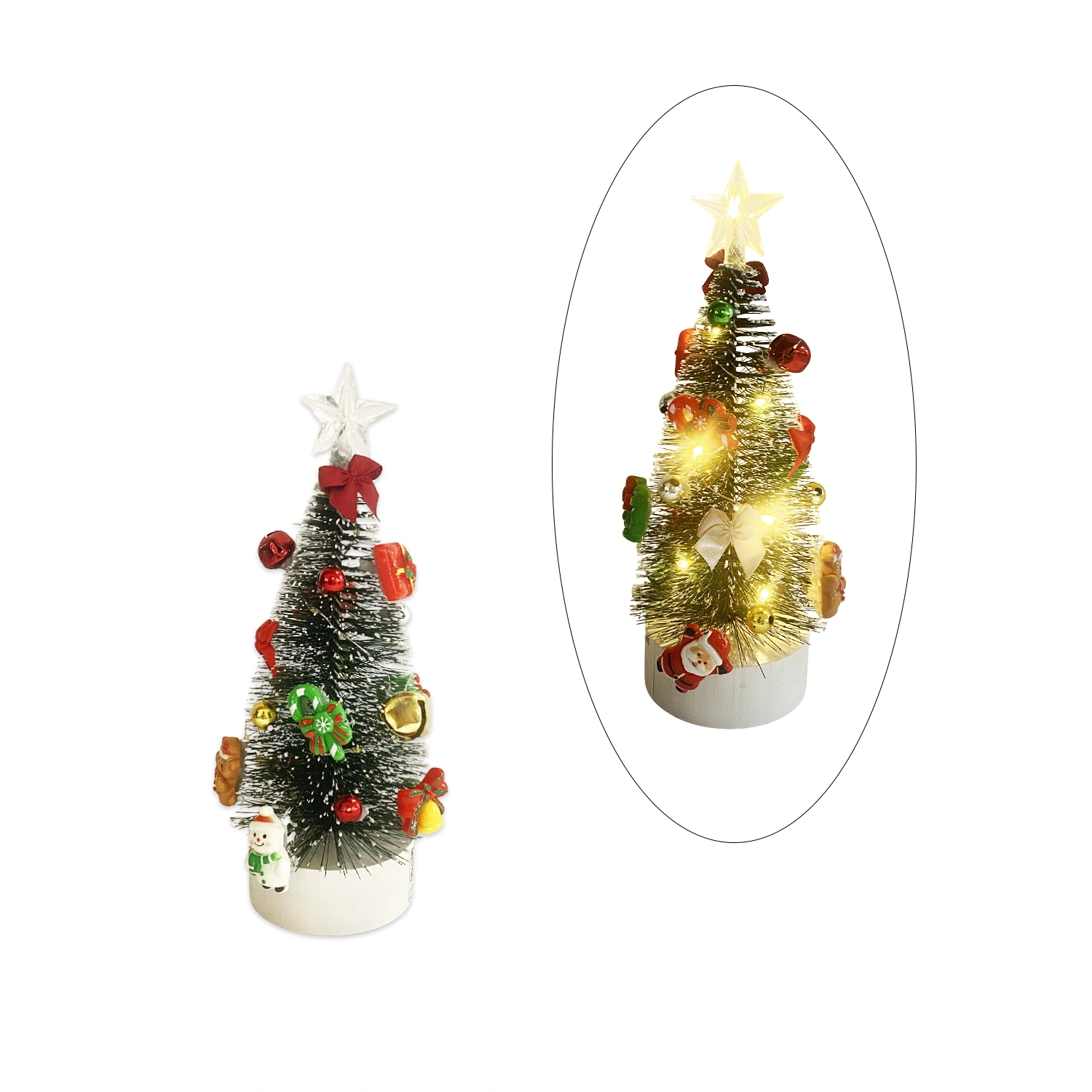 NA-NA2285 AORNO ÁRBOL NAVIDEÑO DECORADO CON LUZ 15CM