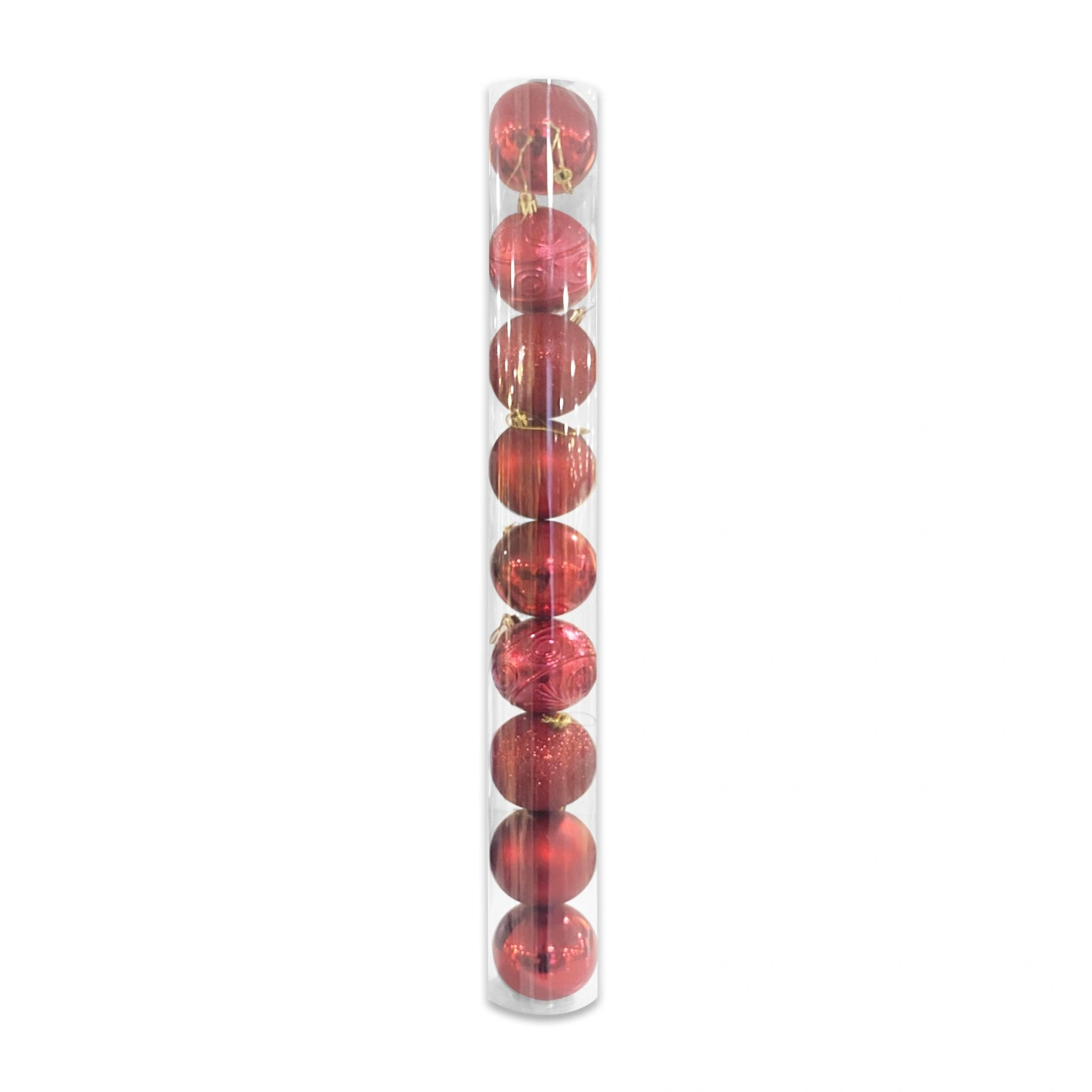 NA-B-105R BOLA NAVIDEÑA ROJA 8CM X 9
