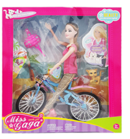 J-51803 BARBIE EN CAJA CON BICICLETA