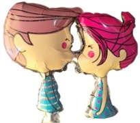 PI370 GLOBO PAREJA PAQ X4