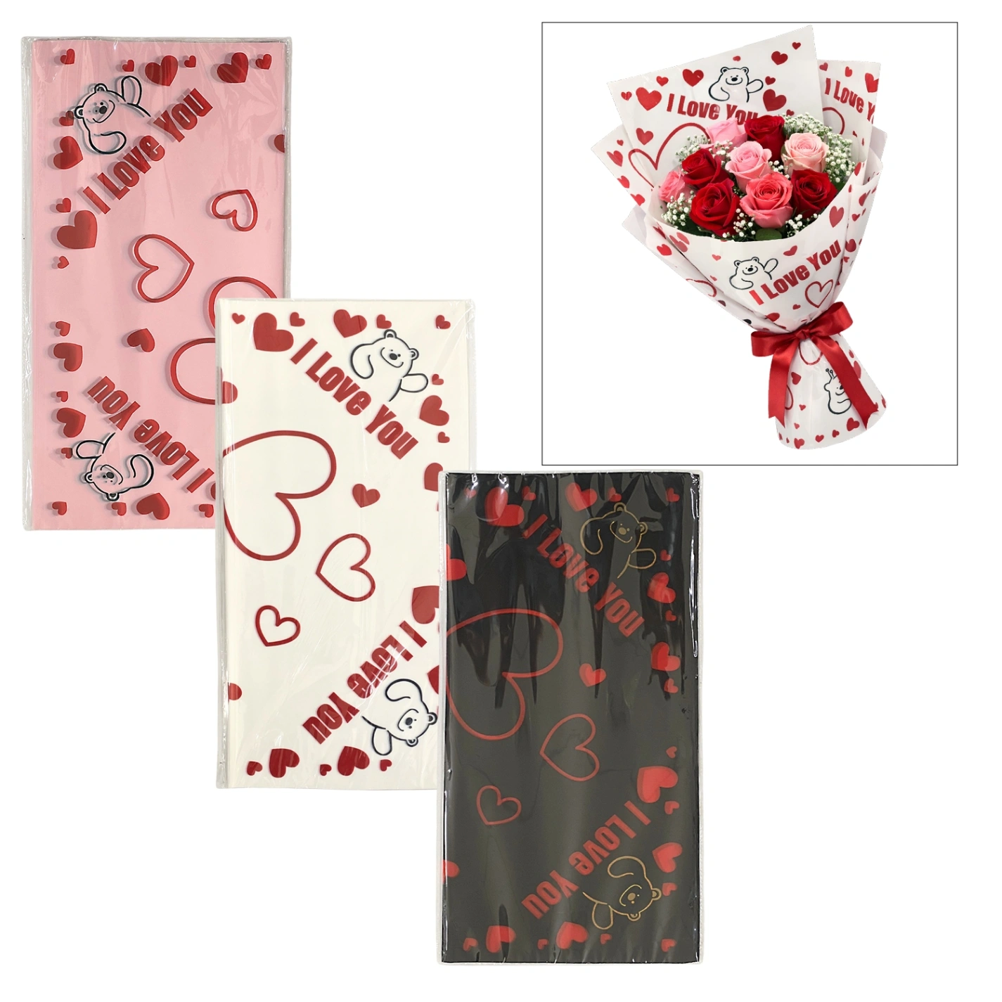 CS-13826 PAPEL COREANO I LOVE YOU X 20 UND