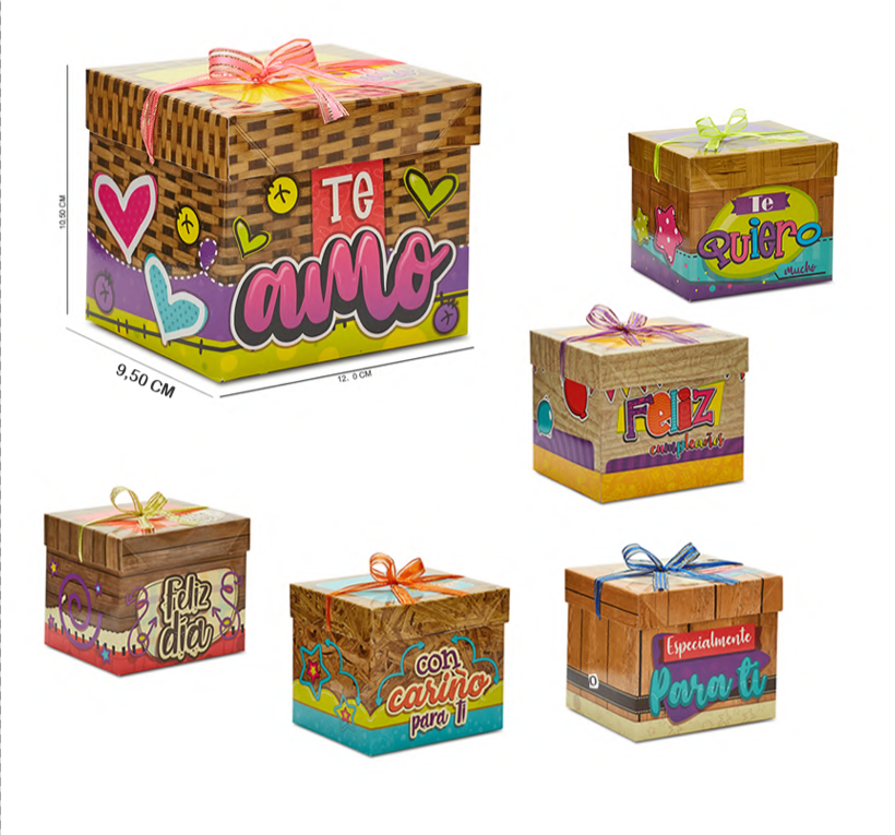 ECU CAJA REGALO CUBO X 6