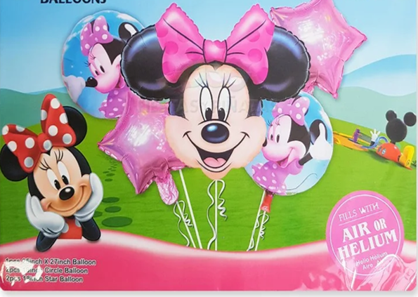 HL-010 BUQUET MINNIE MOUSE ROSADA X 5