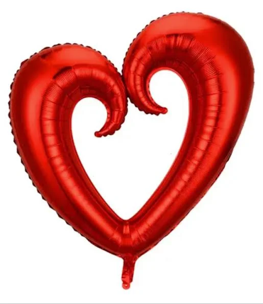 CS-8800 GLOBO CORAZON CURSIVO ROJO 24"