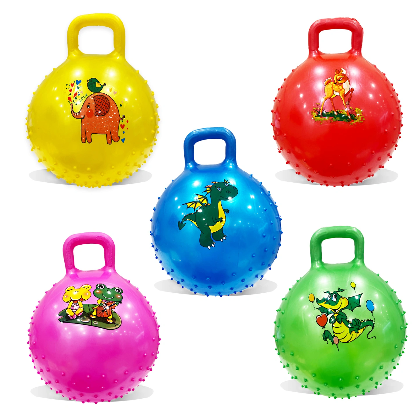 CS-1424-1 PELOTA INFLABLE CON AGARRADERA Y TACHES 300G